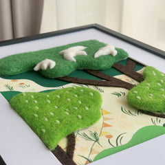 Handcrafted Felt Decorative Painting - Personalised Wall Art for Home Décor