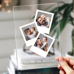 Personalised Photo Wooden Base Night Light for Dad | Unique Father's Day Gift UK