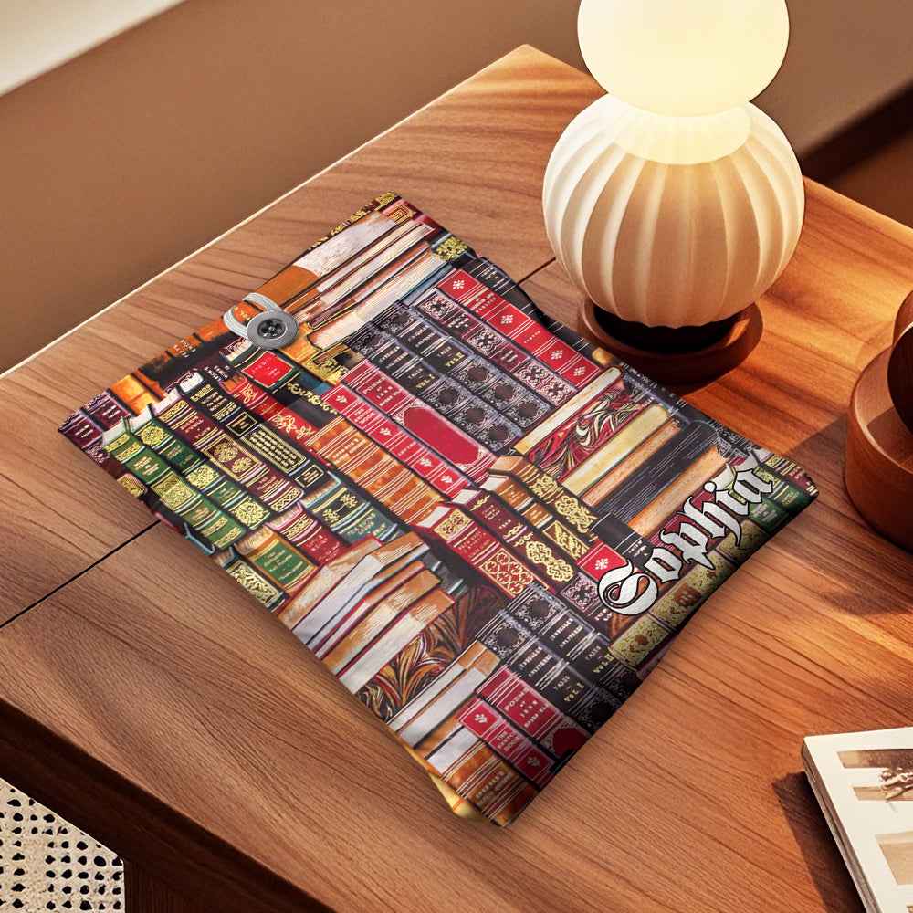 Personalized Book Cover with Pocket Book Cover Protector Gift for Book Lover