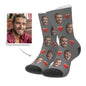 Set of personalised face socks in men, women and kids sizes — custom socks for the whole family