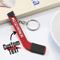 Gift‑ready presentation of a personalised PLA hockey stick keyring in neat packaging — a thoughtful coach thank‑you or mentor gift