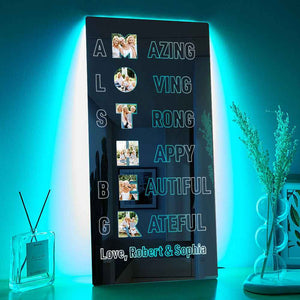 Personalized Photo Mirror Light Amazing Mother's Mirror Lamp Mother's Day Gifts for Mom