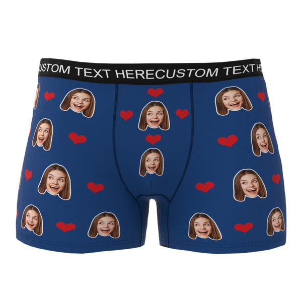 Personalised Heart Photo Boxer Briefs | Custom Men's Underwear