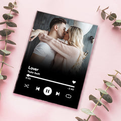 Personalised Music Plaque with Photo - Custom Song & Picture Acrylic Gift