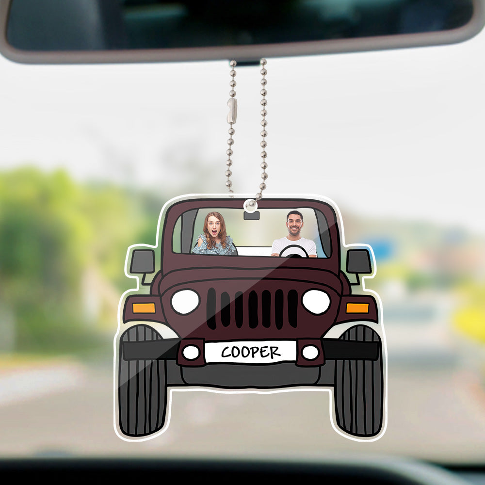 Personalised Off-Road Car Photo Hanging Ornament - Single Sided Acrylic Keepsake