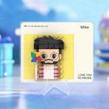 Customized 1 Person Brick Figure Greeting Card Acrylic Display Birthday Gift Valentine's Day Gift