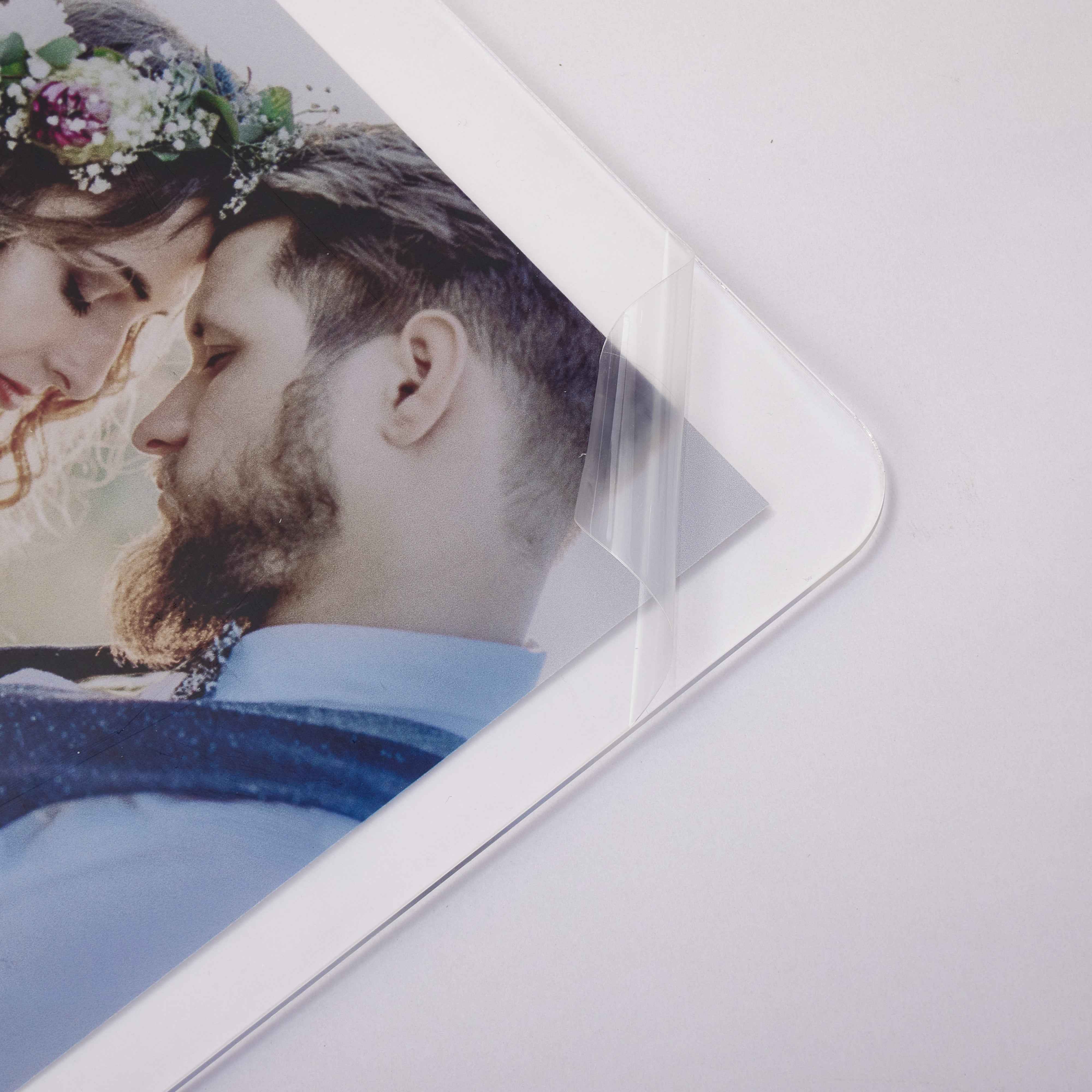 Custom Acrylic Plaque Music Code Album Cover with Wooden Base 8*12 inches