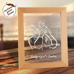 Daddy's Girl Desk Lamp Personalized Name Night Light Father's Day Gift