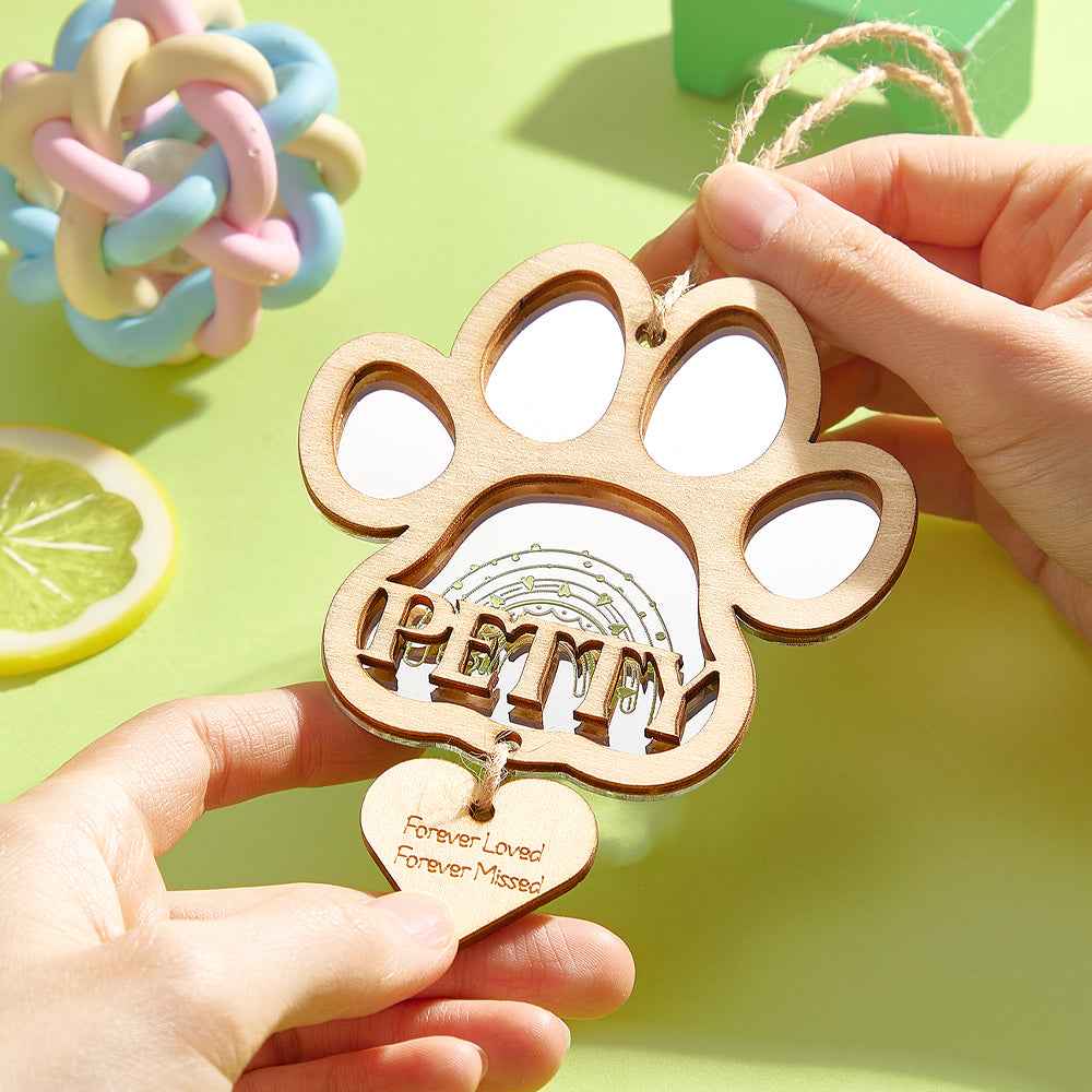 Personalized Dog Paw Pet Memorial Ornament with Name Dog Christmas Ornaments Gift for Pet Lovers