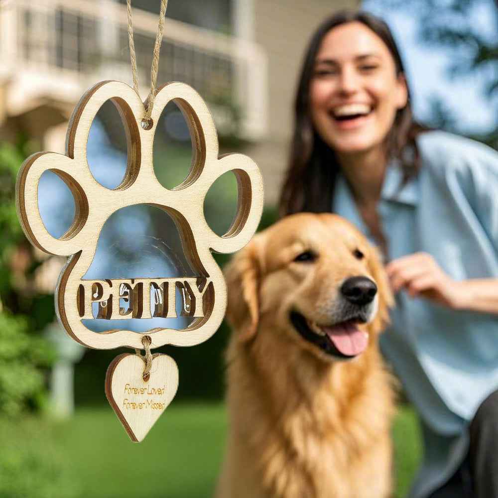 Personalized Dog Paw Pet Memorial Ornament with Name Dog Christmas Ornaments Gift for Pet Lovers