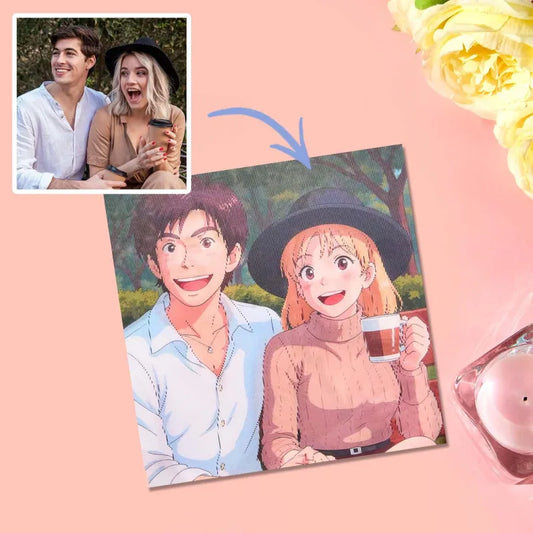 K-DualView Personalised Anime-Style Lenticular Photo Frame – Dual-View Ghibli-Inspired Gift