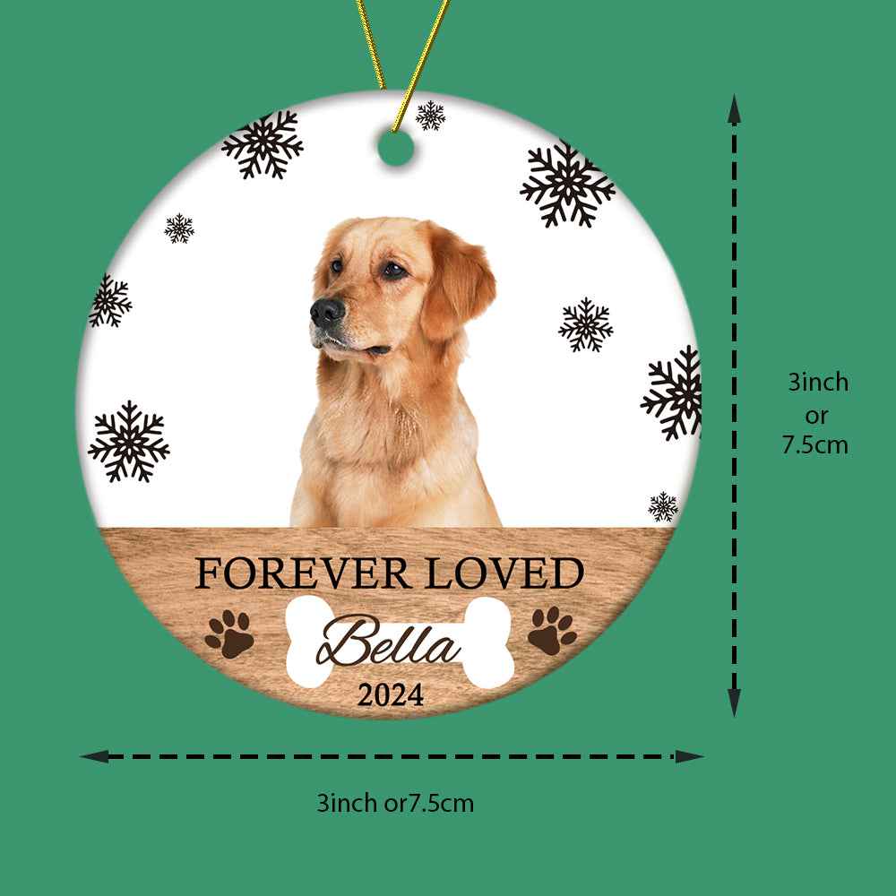Personalized Memorial Dog Ornament Christmas Photo Ornament Christmas Gift for Pet Lovers