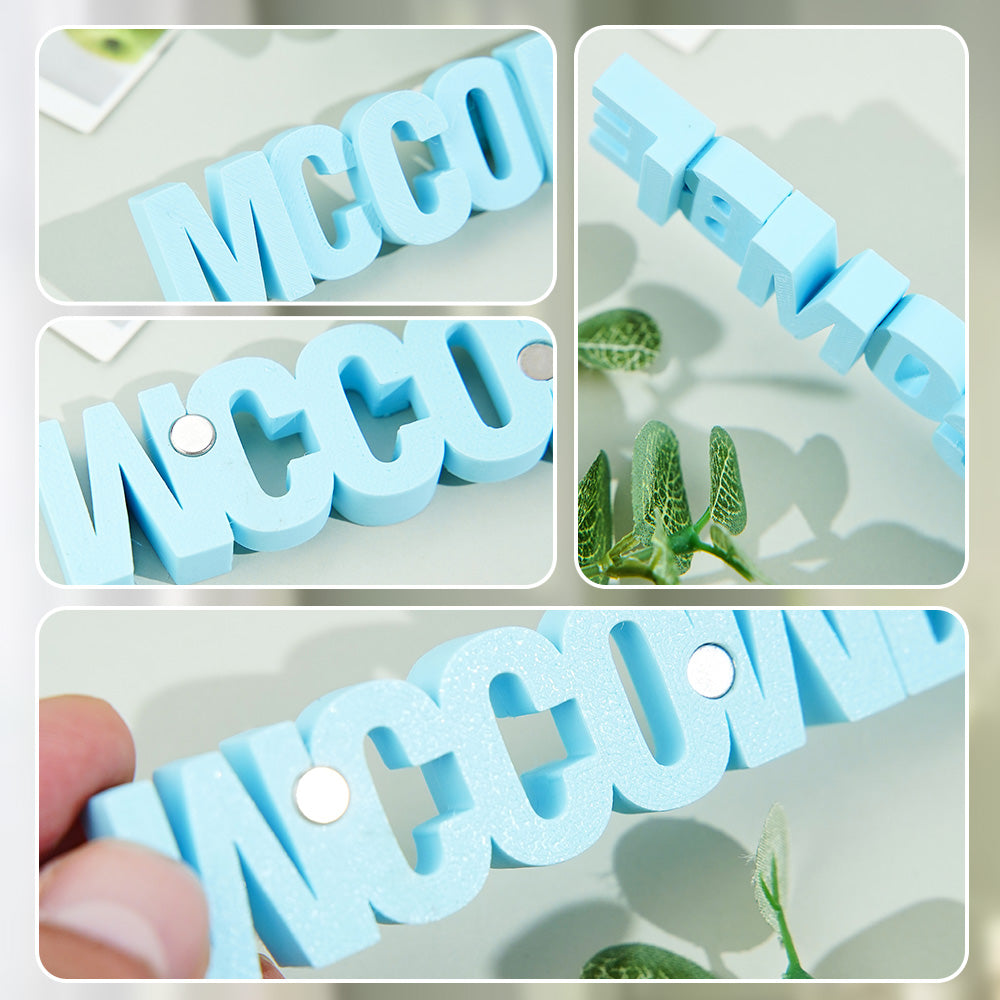 Personalised 3D Printed Text Sign Refrigerator Magnet - Custom Kitchen Decor