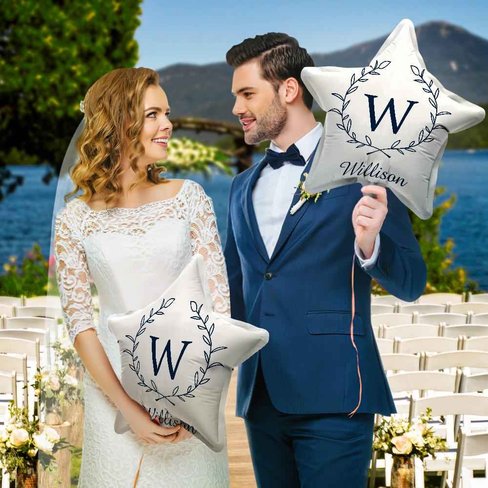 Personalized Name Floral Balloons for Engagement Wedding Anniversary Party Decoration