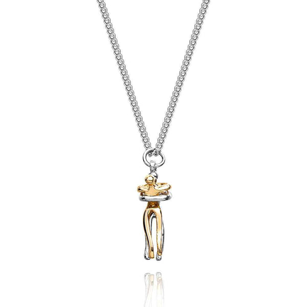 Trendy Hug Pendant Necklace for Women – Romantic Valentine's Day Jewelry Gift