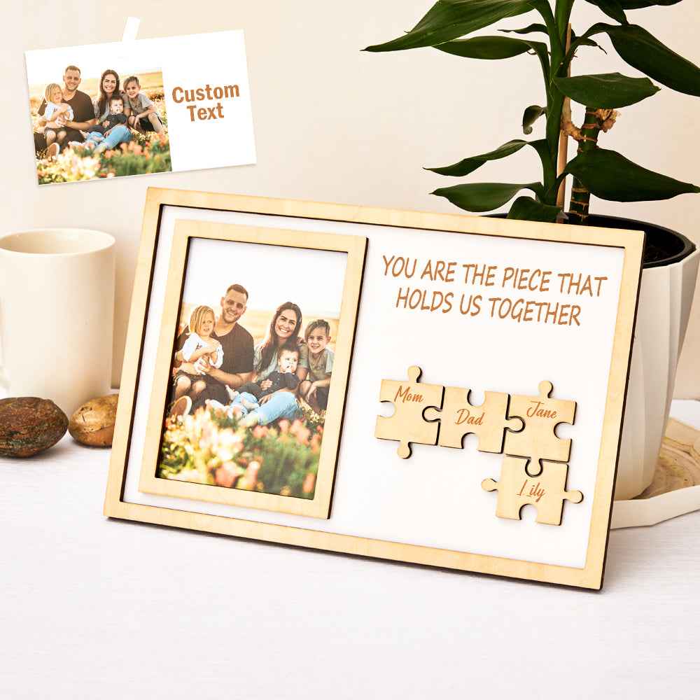 Custom Mother's Day Puzzle Engraving Photo Frame