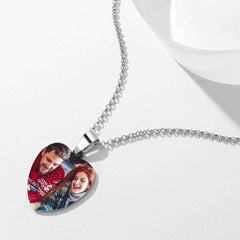 Custom Heart Tag Necklace Stainless Steel Engraved Necklace
