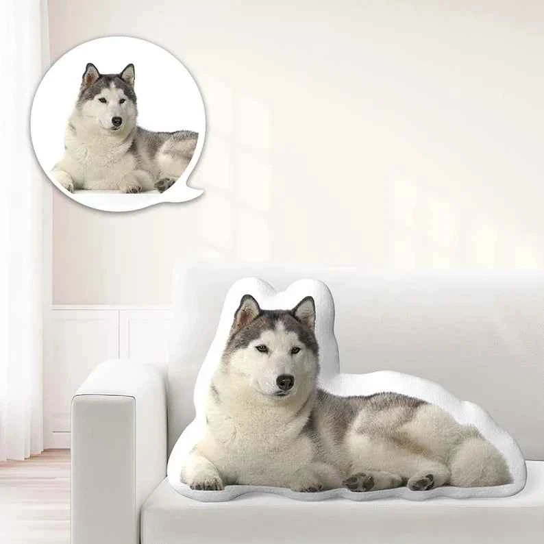 Custom Pet Pillow, Personalized Picture Pillow, Cat Shaped Pillow, Decorative Pillow, Pet Lover Gift, Home Decor