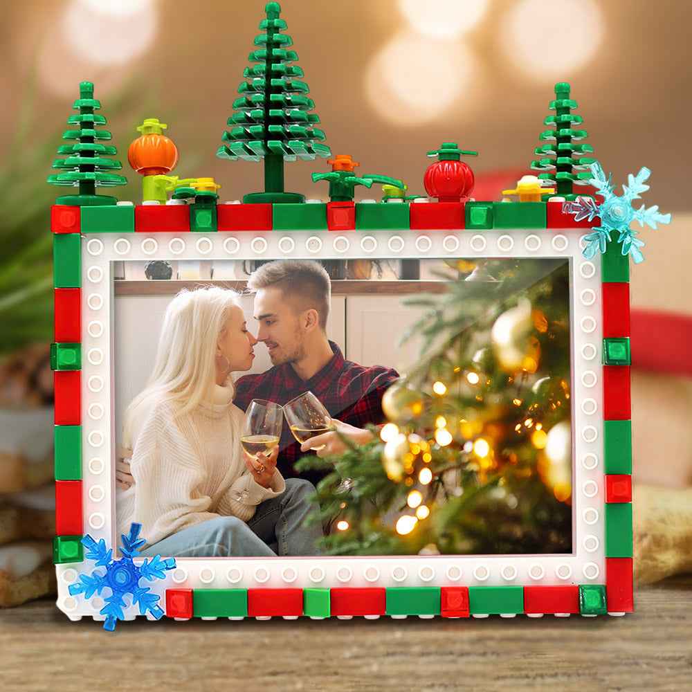 Custom Christmas Building Blocks Photo Frame