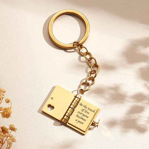 Personalized My Little Star Book Keychain – A Letter to My Daughter in a Locket Pendant with Message Inside Meaningful Gift