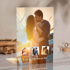 Artistic Photo Plaque Personalized Couples Multi-photo Gift