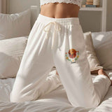 Personalized Pet Name Lounge Pants – Embroidered-Style Custom Sleepwear for Pet Lovers