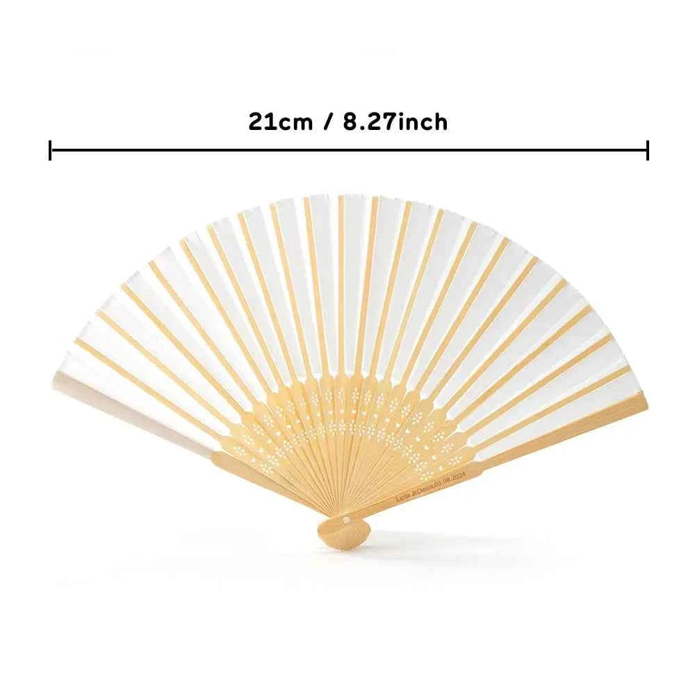 Personalized Bamboo Ribs Fan Wedding Favour Handheld Fan