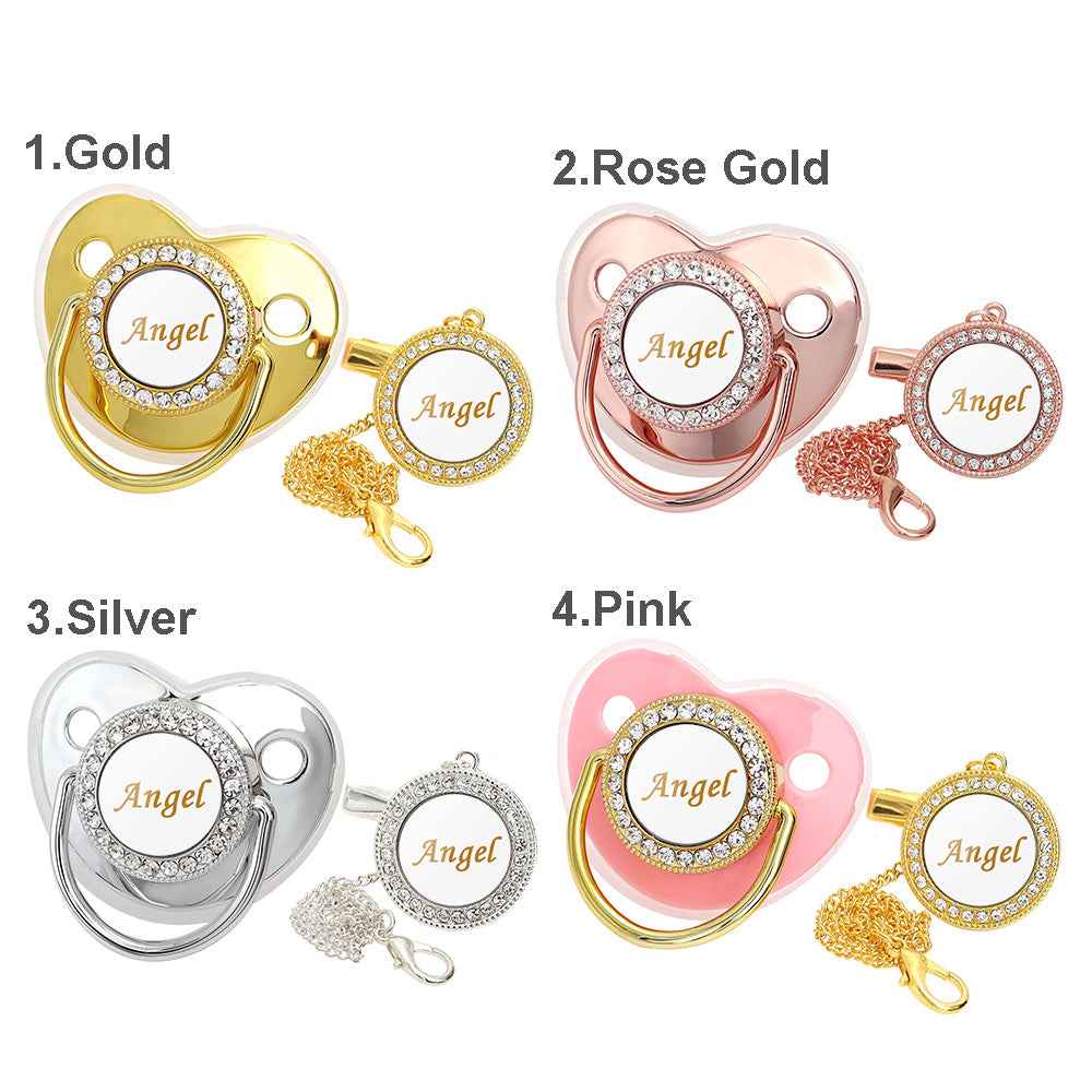 Custom Name Baby Pacifier & Clip Set – Personalized Newborn Gift