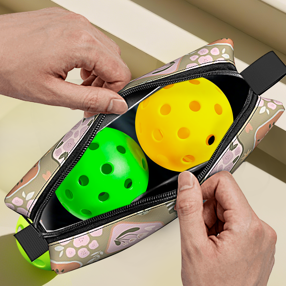 Custom name detail on personalised pickleball pouch — perfect personalised gift for pickleball players