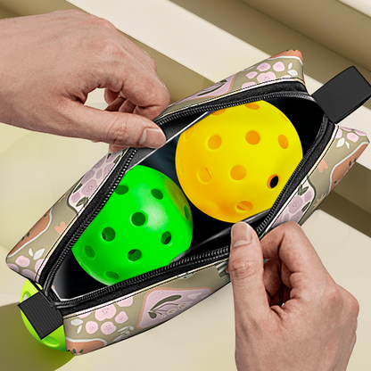 Custom name detail on personalised pickleball pouch — perfect personalised gift for pickleball players