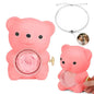 Flat lay of personalised photo projection bracelet with rose bear giftbox and presentation elements – ideal Valentine's gift set