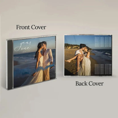 Printed custom tracklist insert for your personalised mixtape CD — choose between 5 or 16 songs for a tailored gift