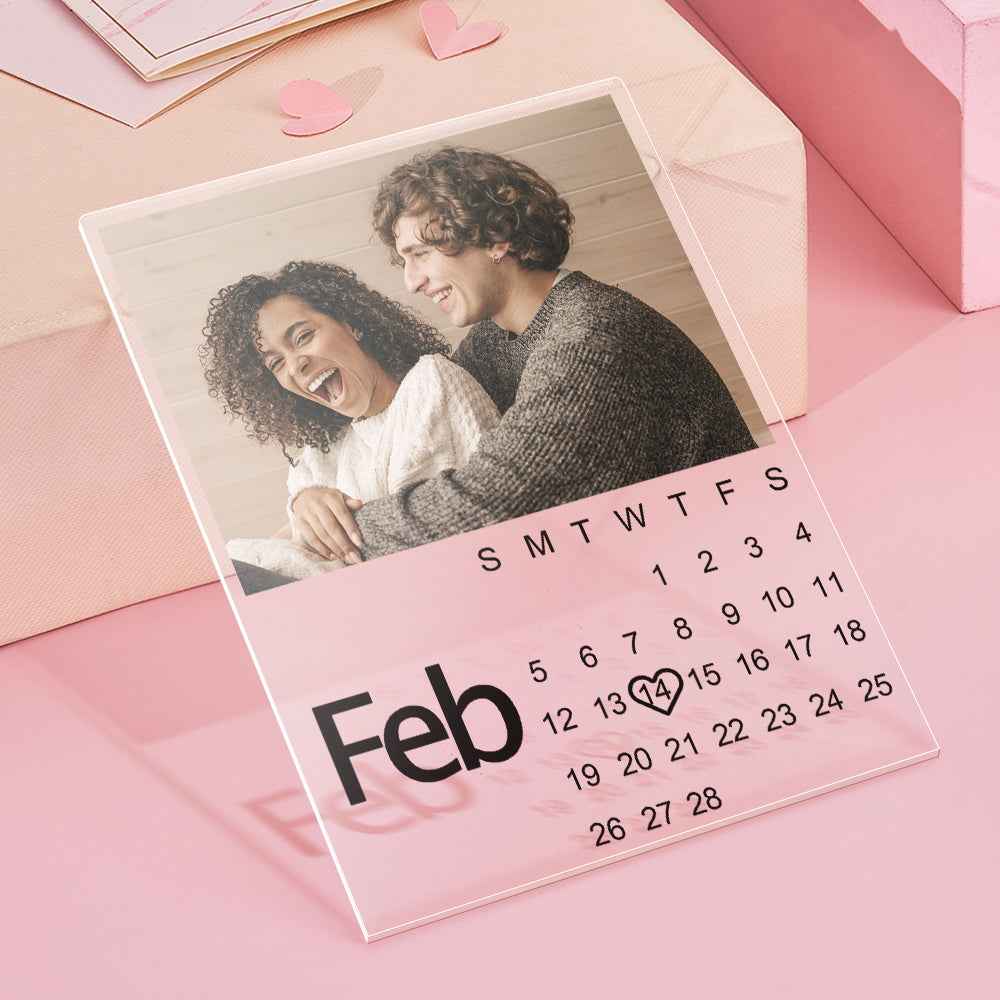 Customizable Calendar Plaque With Photo Personalized Photo Anniversary Gift