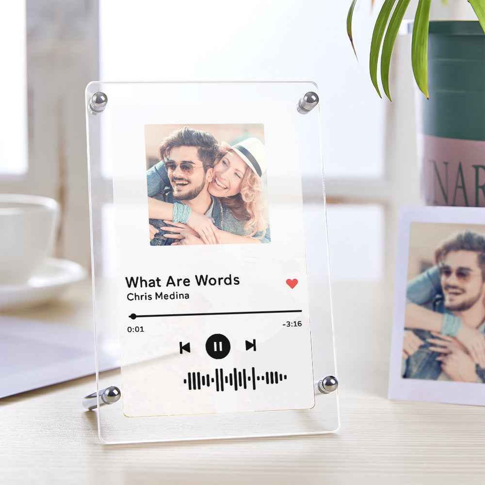 Music Photo Frame Scannable Music Fashion Plaque Home Decor Gift For Mom