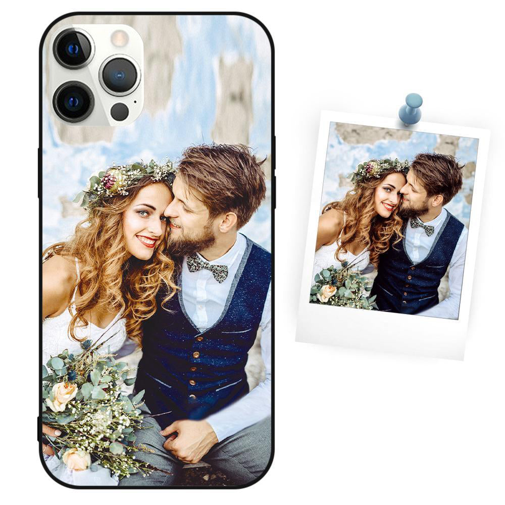 Personalised Matte Black iPhone 12 Case | Custom Photo & Text Protection