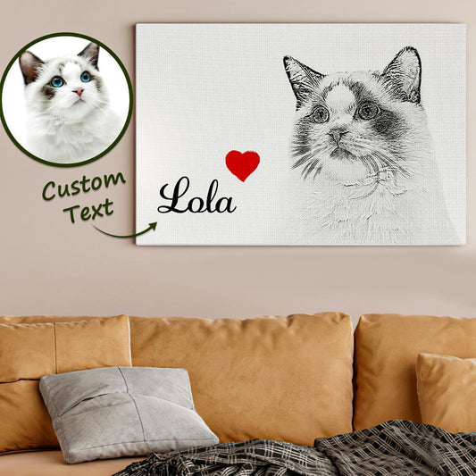Bespoke pet portrait canvas sample — personalised pet painting headshot on premium textured canvas, a bespoke pet canvas choice for Australia and the UK
