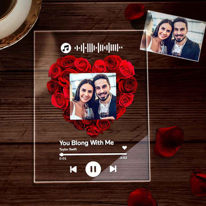 Custom Rose Plauqe  Personalized Night Light Romantic & Sentimental Birthday Gifts For Boyfriend