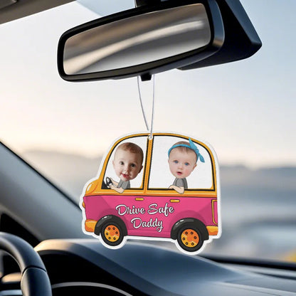 Ornament-style air freshener in premium felt material with personalised text.