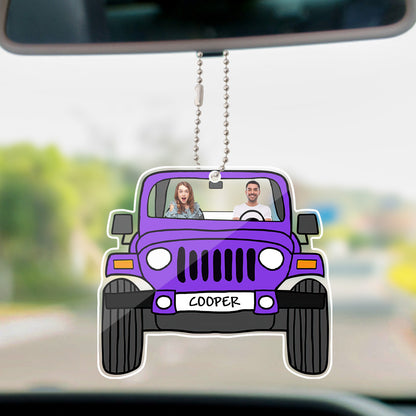 Personalised Off-Road Car Photo Hanging Ornament - Single Sided Acrylic Keepsake