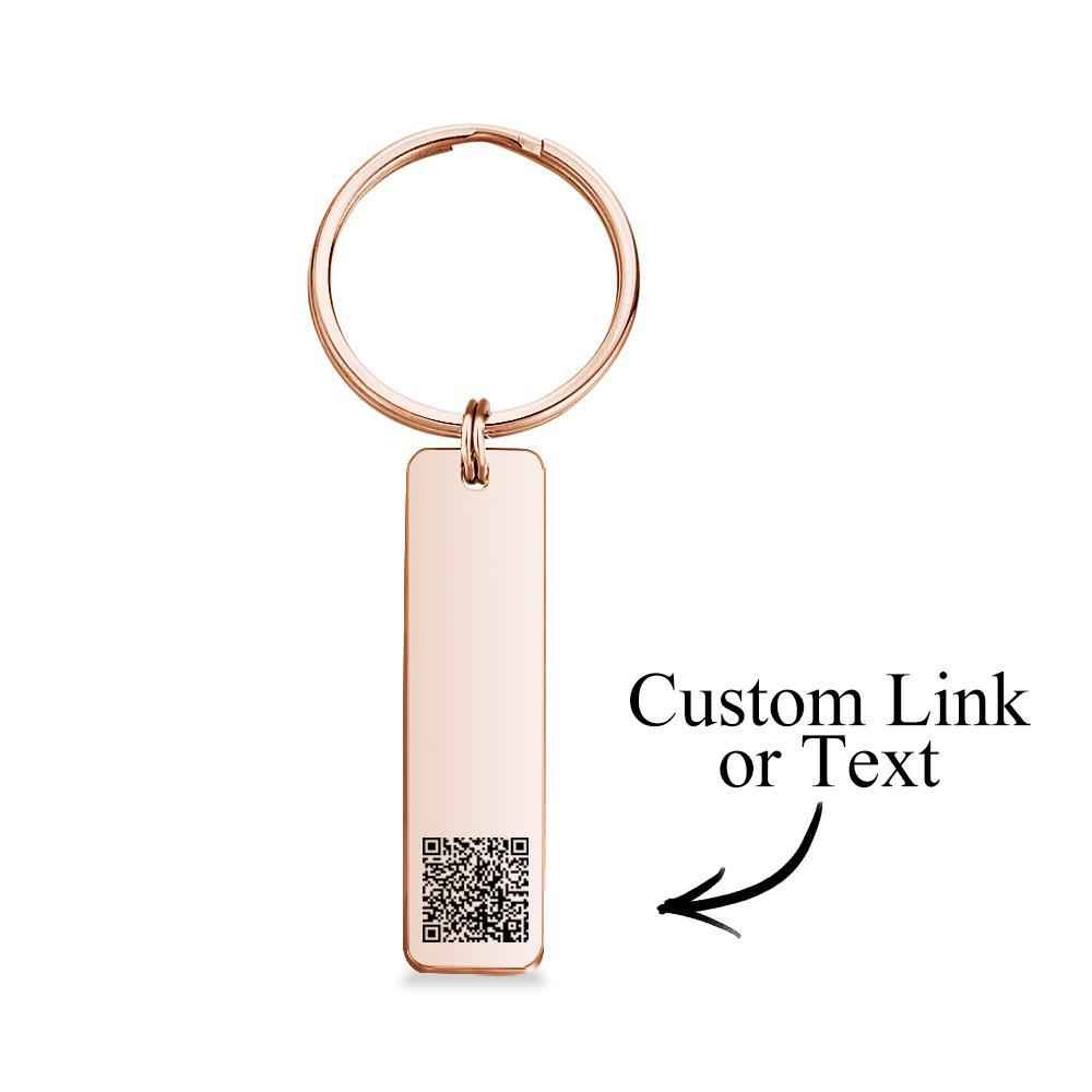 Custom Engraved QR Code keychains