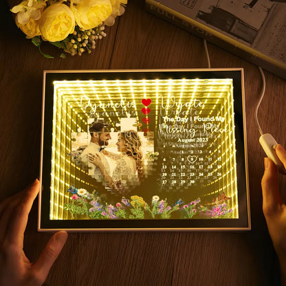 Protective packaging and quality inspection for personalised LED photo light frame ready for secure dispatch and gifting