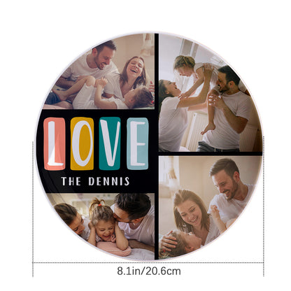 Personalised Photo Ceramic Plate – Custom Engraved Decorative Gift