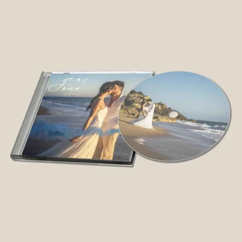 Wedding keepsake personalised mixtape CD with custom artwork and tracklist — tailored music gift for newlyweds