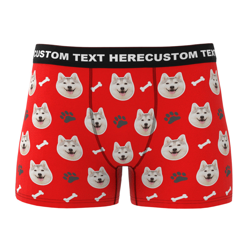 Elastic waistband and soft stretch fabric detail on personalised men's boxer briefs – comfortable, supportive everyday wear