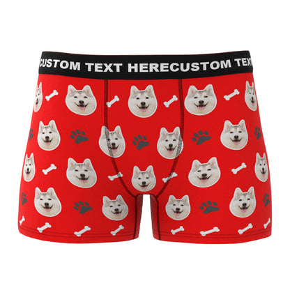 Elastic waistband and soft stretch fabric detail on personalised men's boxer briefs – comfortable, supportive everyday wear