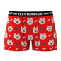 Elastic waistband and soft stretch fabric detail on personalised men's boxer briefs – comfortable, supportive everyday wear