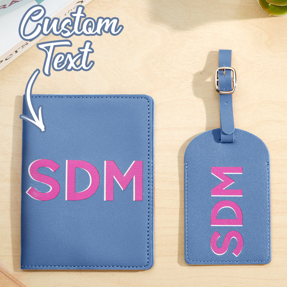 Luggage tag reverse showing durable strap and ID window — personalised shadow monogram luggage tag, ideal travel accessory