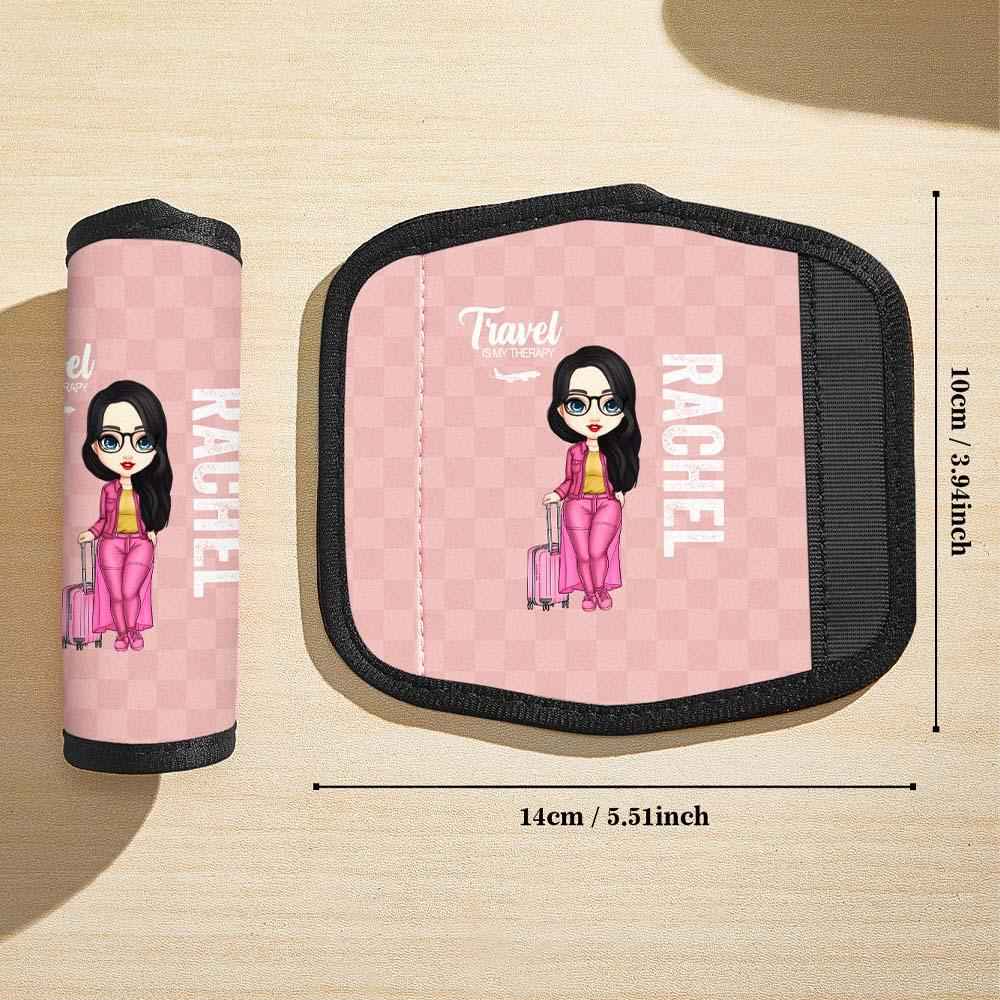 Personalized Cartoon Character Luggage Handle Wraps Travel Accessories Gift for Travel Lovers