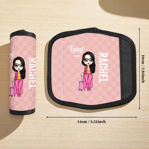 Personalized Cartoon Character Luggage Handle Wraps Travel Accessories Gift for Travel Lovers