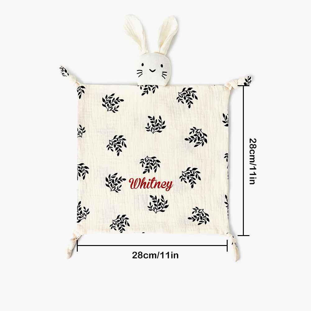 Personalized Soothe Towel Bibs Soft Sleeping Dolls with Embroidered Name Gift for Baby